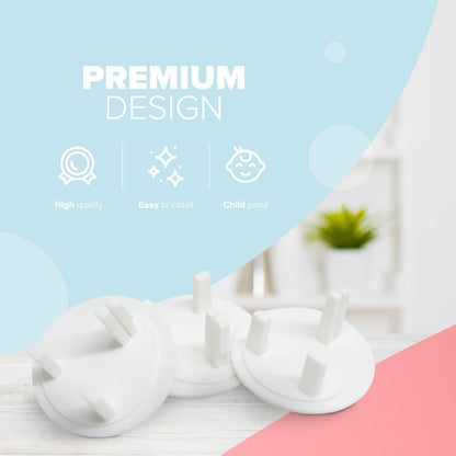 Kidoola Pack of 24 Socket Covers, Child Proof Home Safe Plug Protectors, Electrical Insulation Plastic Socket Guards Caps for Children and Baby Safety for Home, School, Kindergarten, Nursery - White