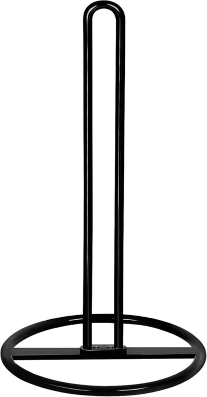 Kitchen Roll Holder Free Standing, OBODING, Paper Towel Holder Countertop, Black Kitchen Towel Holders for Standard and Large Sized Rolls, for Kitchen Countertop and Dining Table (Black)