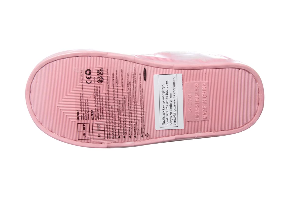 Womens Slipper Memory Foam Fluffy Slip-on House Suede Fur Lined/Anti-Skid Sole, Indoor & Outdoor