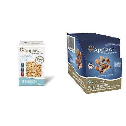 Applaws 100% Natural Wet Cat Food, Pouch Multipack Chicken Selection in Broth 70g, (12 x 70 g Pouches)