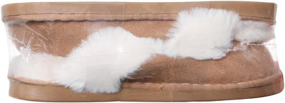 Womens Slipper Memory Foam Fluffy Slip-on House Suede Fur Lined/Anti-Skid Sole, Indoor & Outdoor