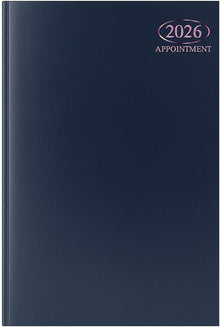 2026 Appointment Week to View A4 Diary, A4 WTV Planner Hardback Cover Casebound, Hourly Appointment Slots from 9:00 to 17:30 Monday to Friday, Black