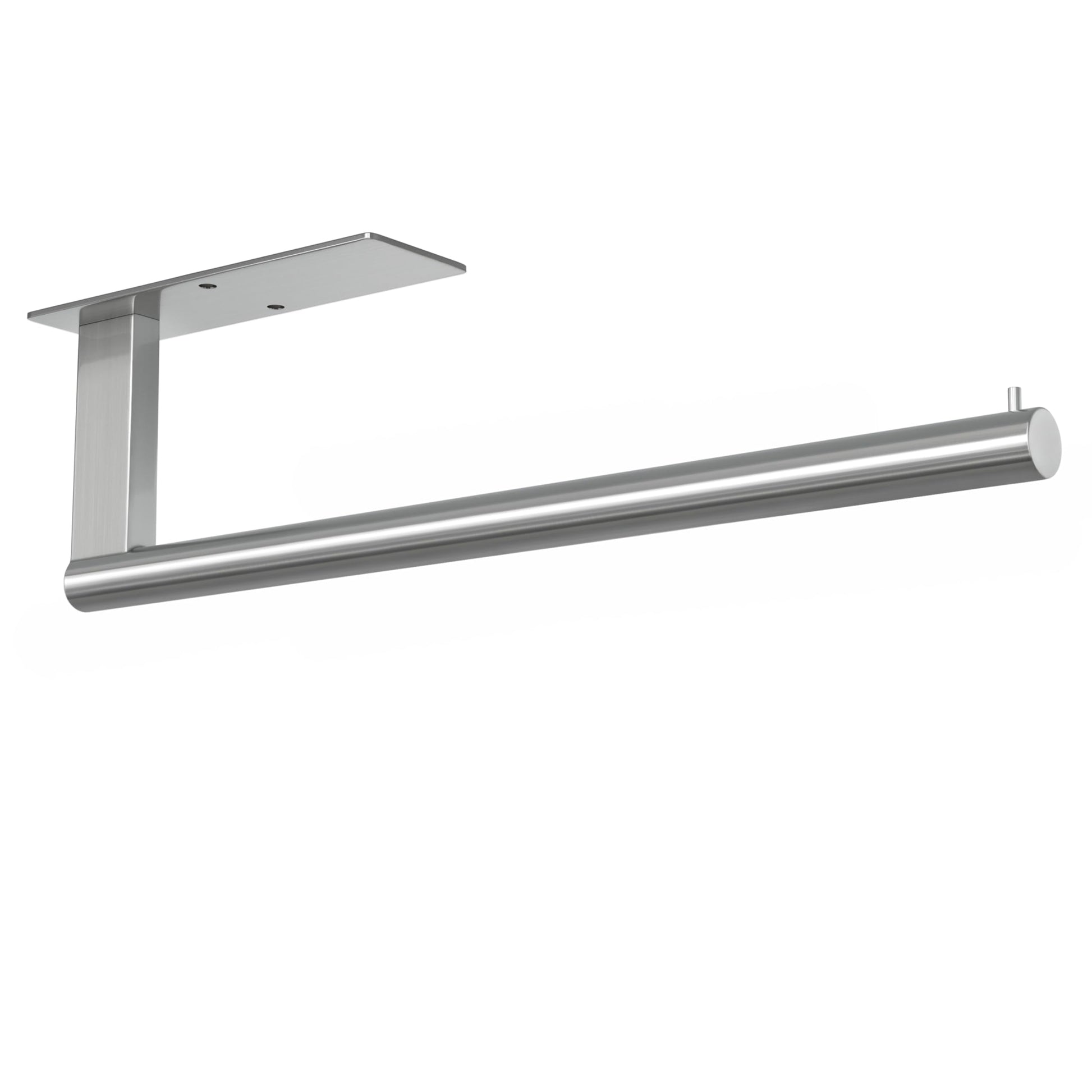 Kitchen Roll Holder Under Cabinet, Stainless Steel Paper Towel Holder Matte Black, Self-Adhensive, Suitable for Pantry, Kitchen, Bathroom