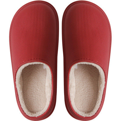 Women's platform outdoor cotton slippers