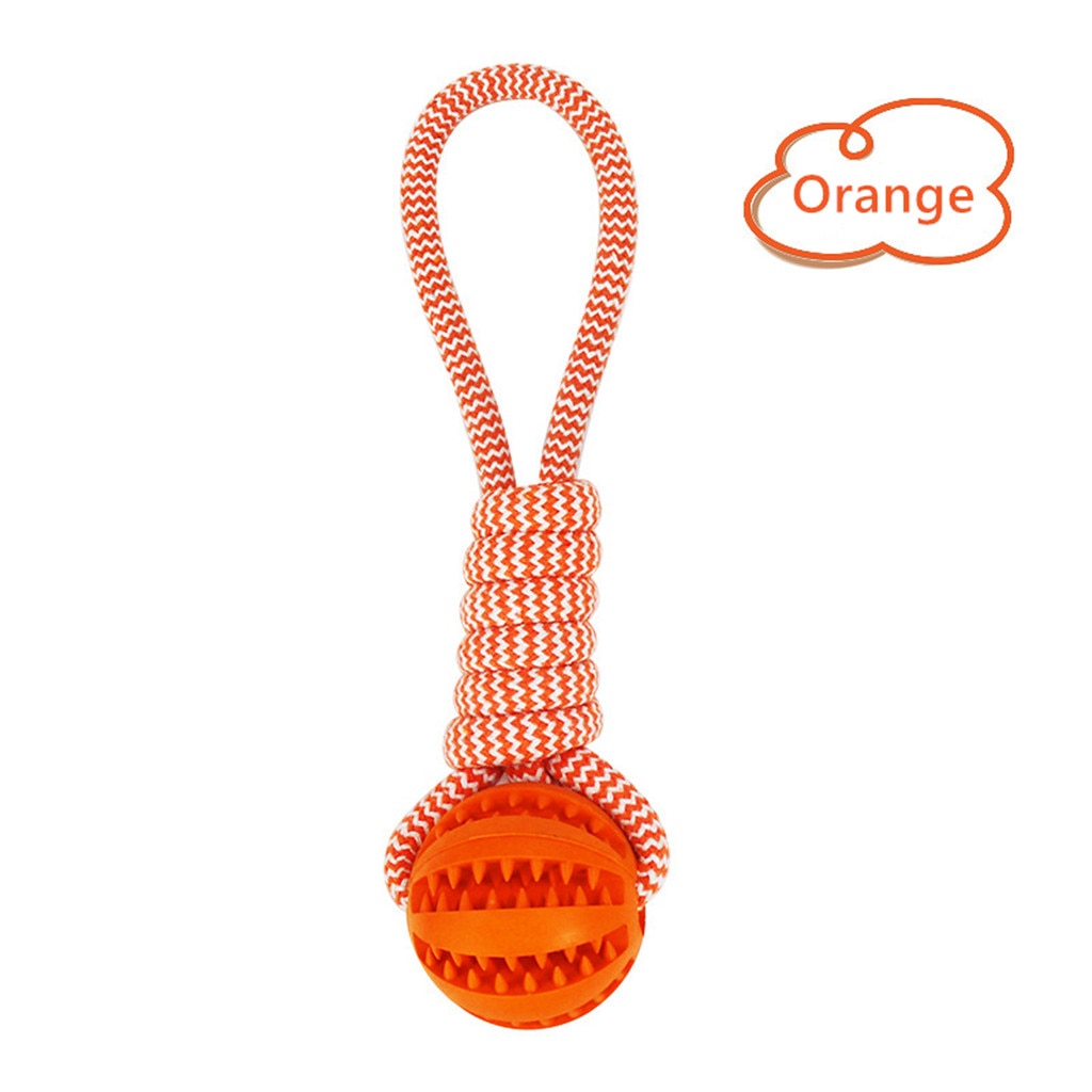 TUGME Dog Toys Balls Interactive Treat Rope Rubber Leaking Balls For Small Medium Dogs Chewing Bite Resistant Pet Tooth Cleaning