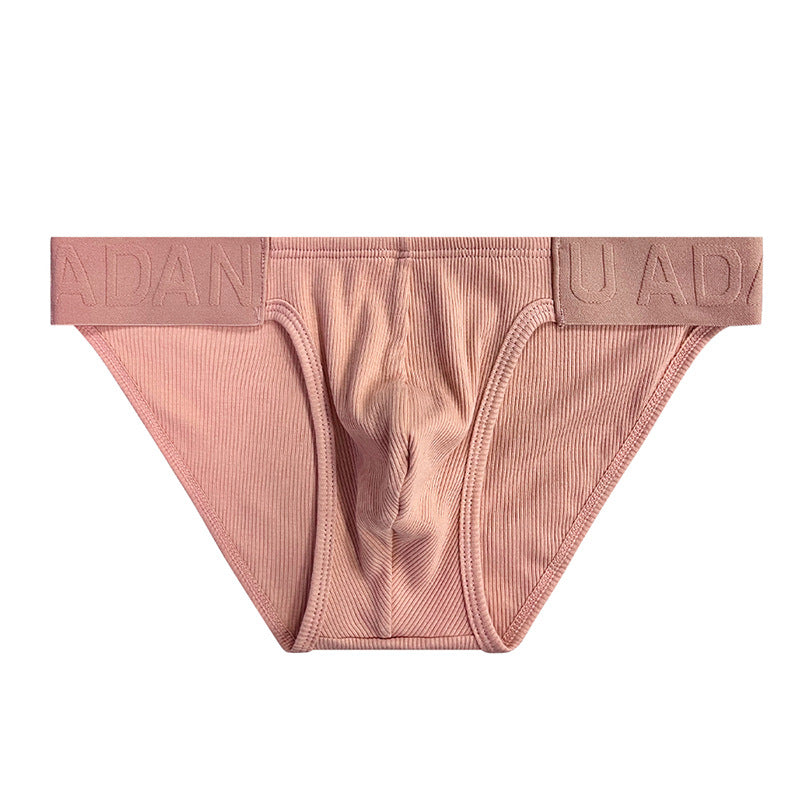 Solid Color High-fork Low-waist Briefs Sexy Full-wrapped Hip-excited Pouch Underwear
