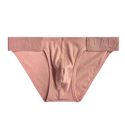 Solid Color High-fork Low-waist Briefs Sexy Full-wrapped Hip-excited Pouch Underwear