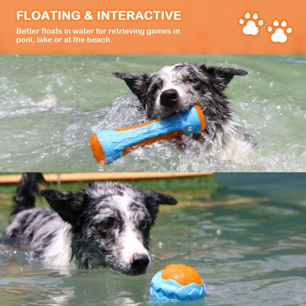 TUGME Dog Squeaky Toys Pool Toys Floating Toys For Interactive Fetch Play Dog Beach Toy
