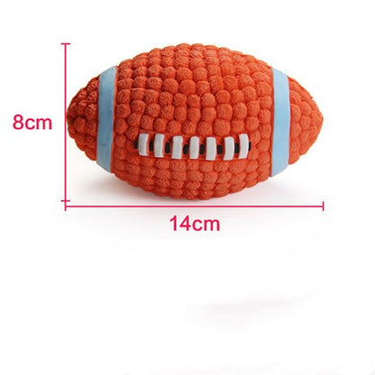 TUGME Rugby Tennis Dog Bite Sounding Ball Pet Toy