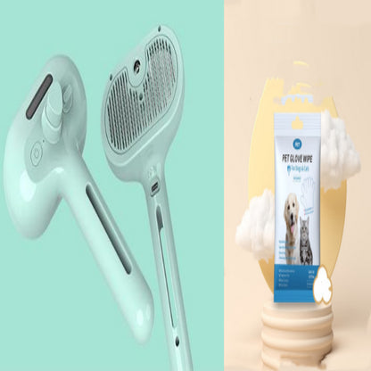 Pet Comb Self Cleaning Pets Hair Remover Brush For Dogs Grooming Tools Dematting Comb Built-in Mist Humidifier Pet Products