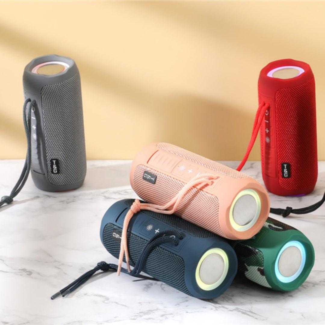 Portable Led Waterproof Bluetooth Speaker With Card