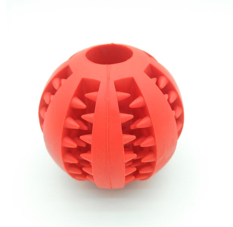 TUGME Pet Slow Feeder Dog Toy Cute Funny Rubber Dog Ball Toy