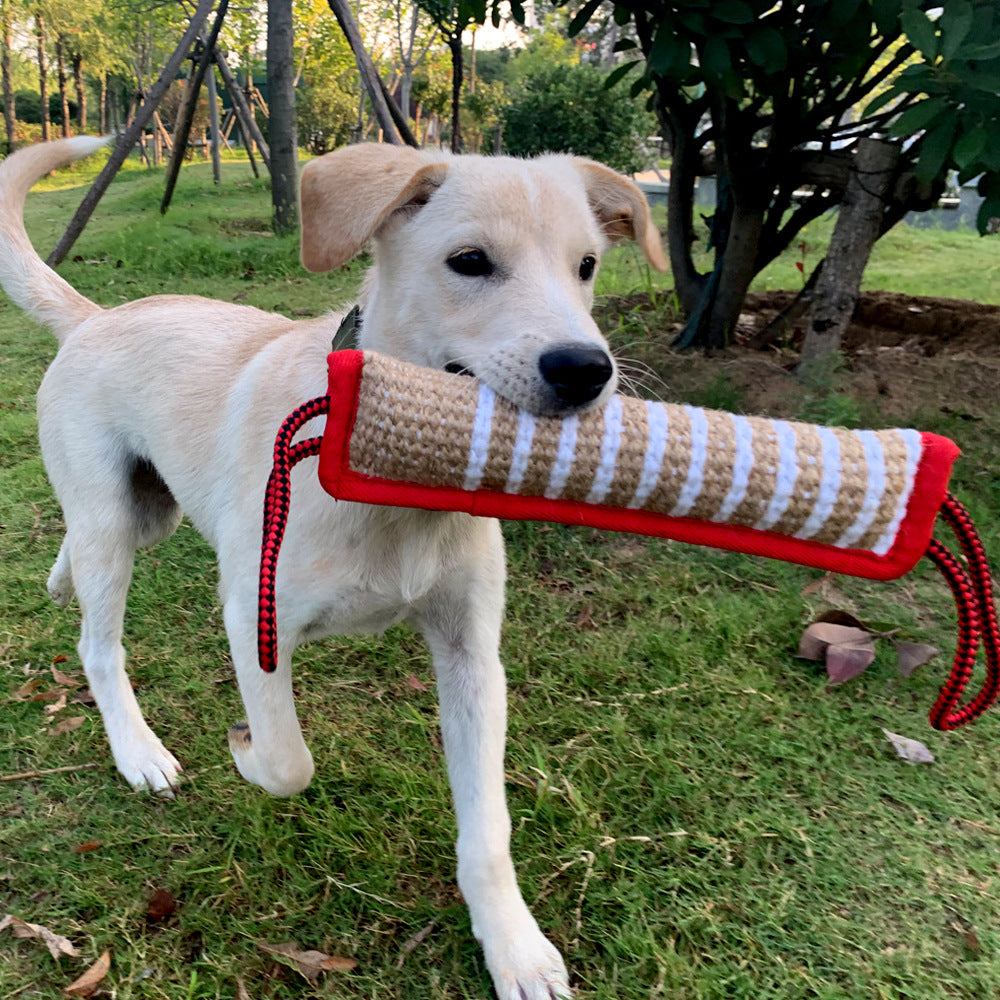 TUGME 30cm Molar Coarse Hemp Biting Stick, Bite-resistant Training Dog Stick, Dog Biting Stick, Dog Playing