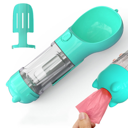 4 in 1 Pet Multi-functional Water Bottle Capacity: 300ml - 500ml