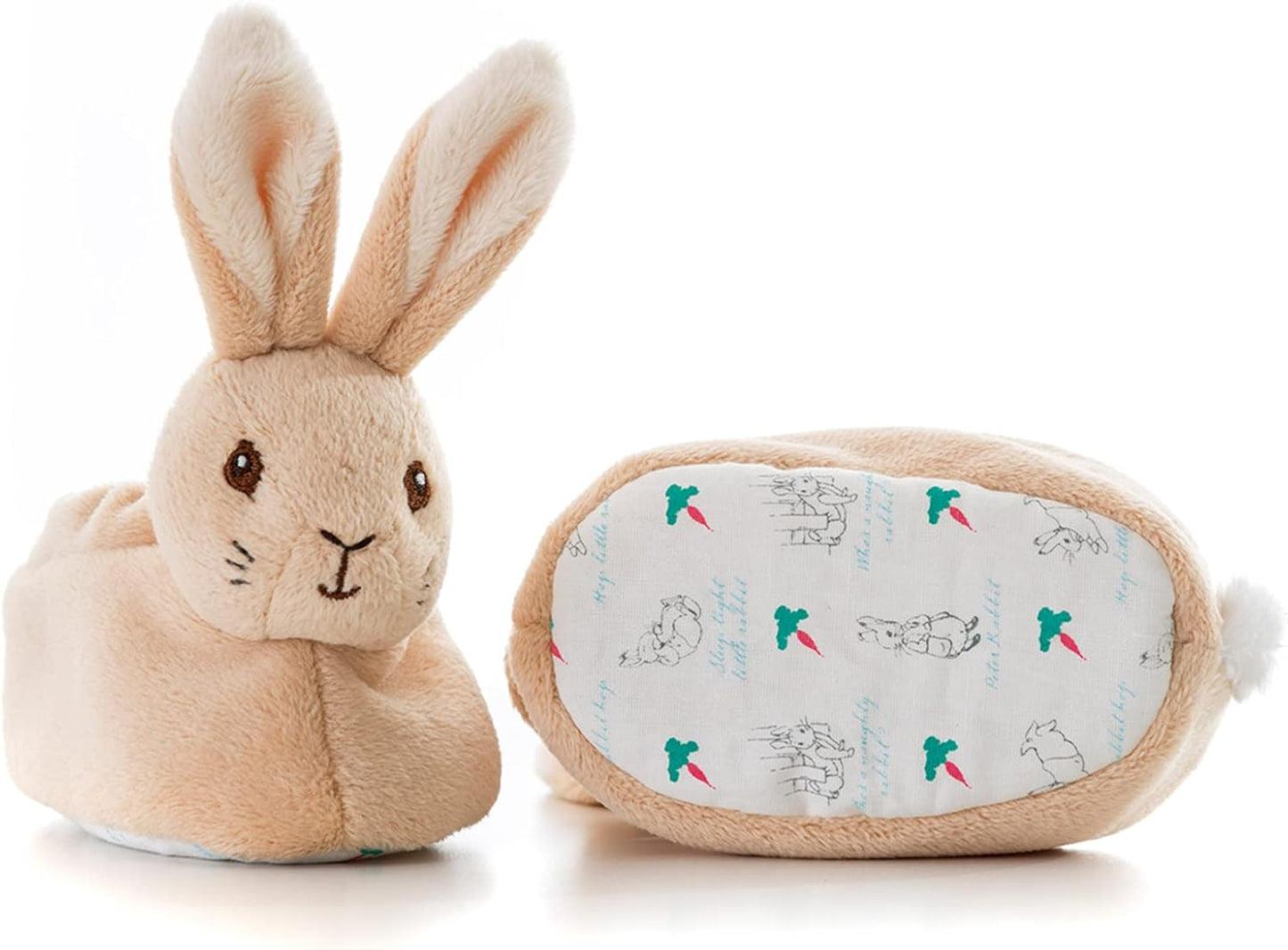 Official Peter Rabbit Baby Booties - Newborn Crib Shoes for Boys and Girls - Unisex Baby Slippers by Rainbow Designs