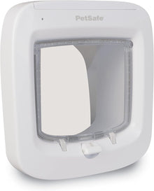 PetSafe, Microchip Activated Cat Flap, Exclusive Entry, Easy Install, 4 Way Manual Locking, Energy Efficient, Draught Excluder, Convenient - White