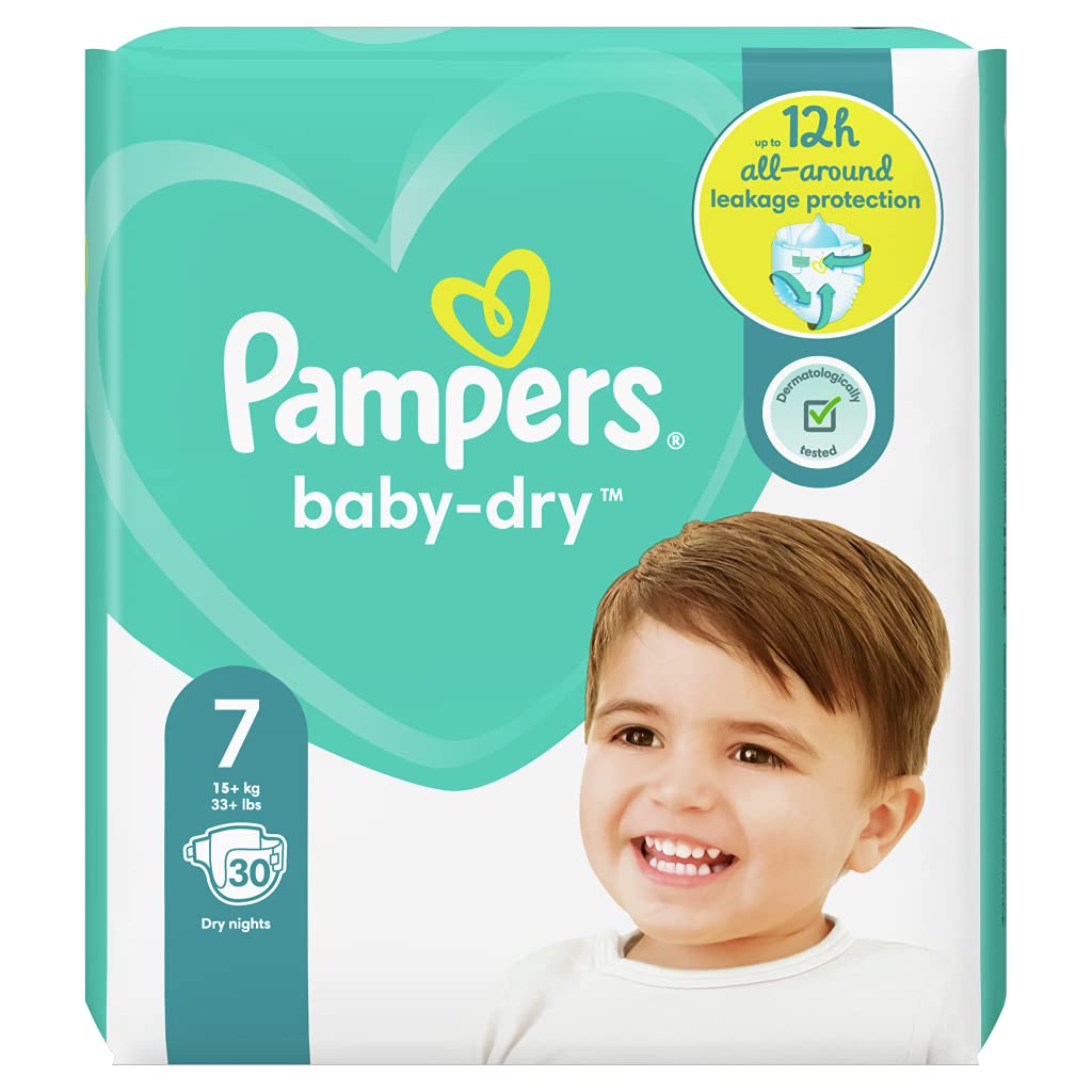 Pampers Baby-Dry Paw Patrol Edition Size 4, 222 Nappies, 9kg - 14kg, Monthly Pack, with A Stop & Protect Pocket to Help Prevent Leaks at The Back