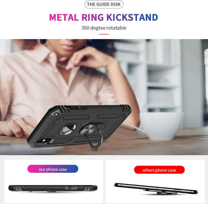 LeYi for iPhone X Case/iPhone XS Case and 2 Tempered Glass Screen Protector,Ring Holder Military Grade Protective Shockproof Tough Silicone Hard Phone Cover for iPhone X/XS 5.8'' Black