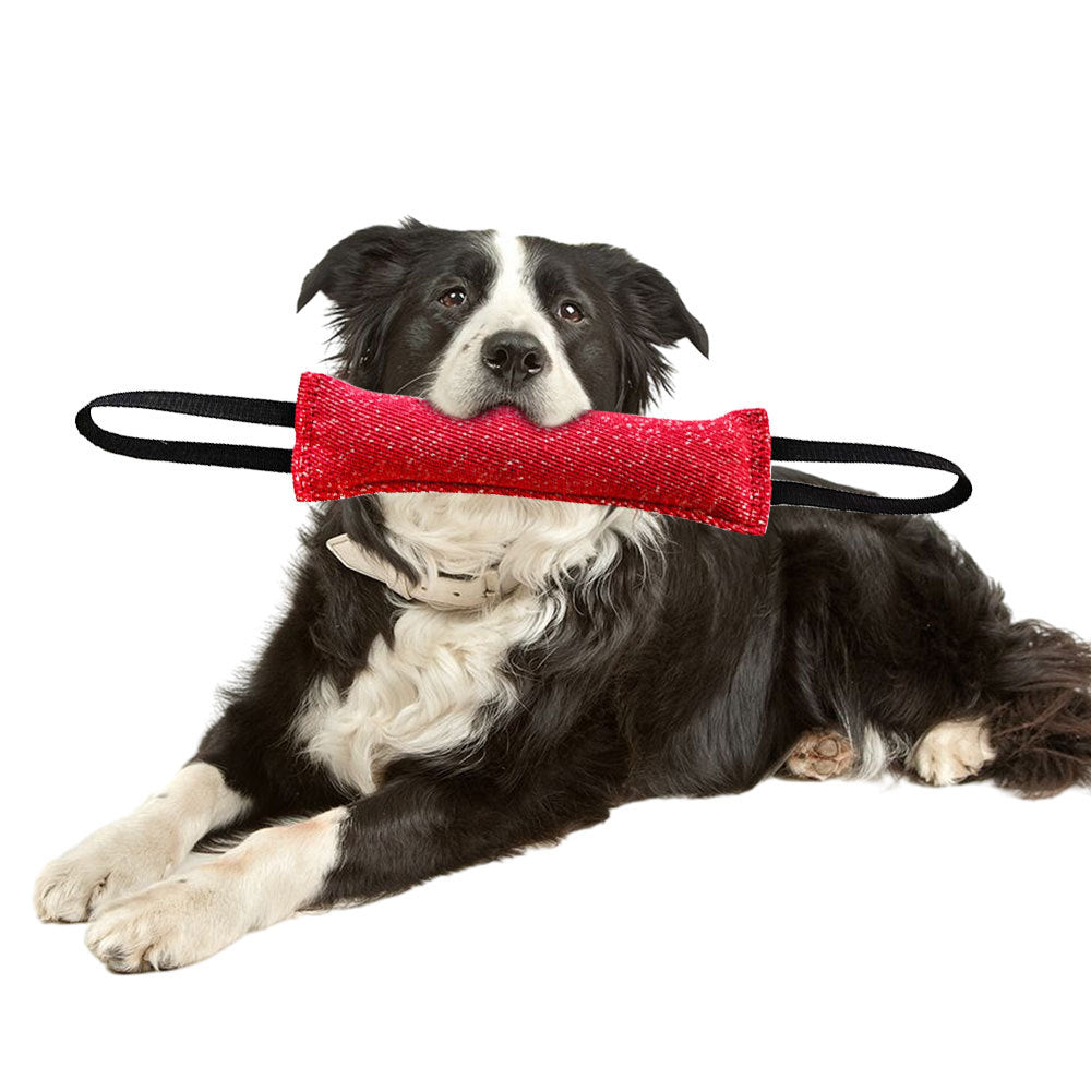 TUGME Durable Dog Bite Stick Creative Dog Tug Chew Stick For Teeth Cleaning, Ideal For Medium Breeds Stick For Interactive