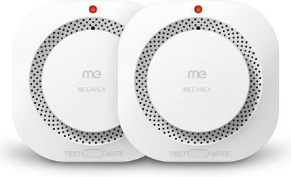 Smoke Alarms for Home, Smoke Alarm with 10 Years Life, Optical Fire Alarms for Home with LED Indicator and 80dB Audible, Smoke Detector Supplied with Fixing Kit Fully Certified