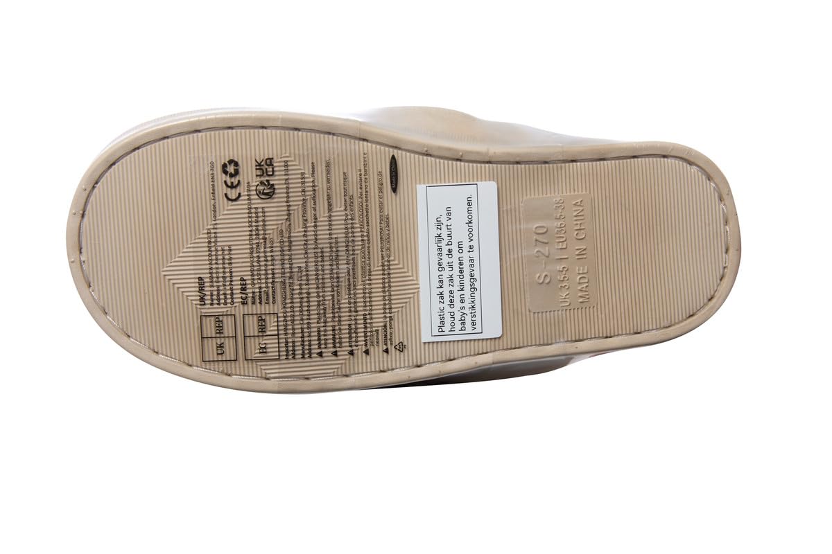 Womens Slipper Memory Foam Fluffy Slip-on House Suede Fur Lined/Anti-Skid Sole, Indoor & Outdoor
