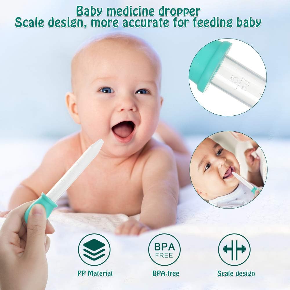 Baby Grooming Kit Newborn Care - 10PCS Baby Health Care Set Portable Baby Care Kit, Safety Cutter Baby Nail Kit for Nursing Baby Heath and Grooming (Mint Green)