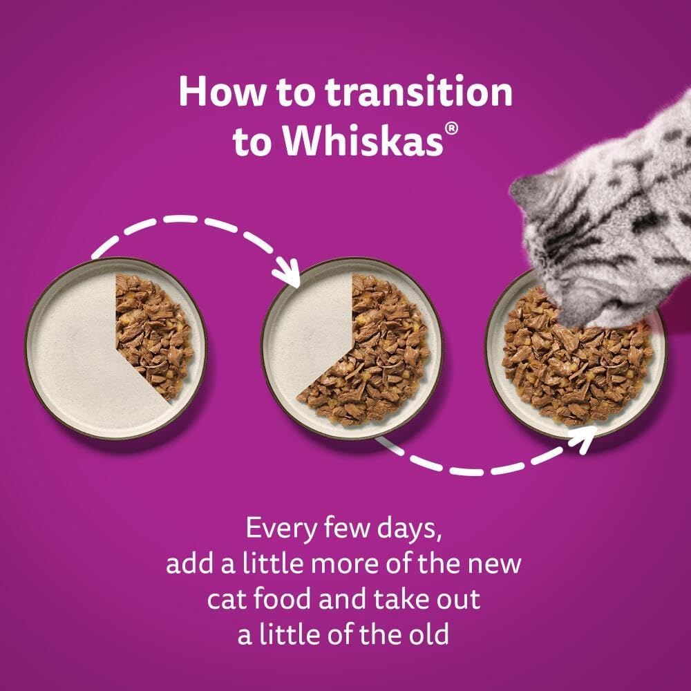 whiskas 1 plus Adult Mixed Selection in Jelly 84 Pouches, Adult Wet Cat Food, Megapack (84 x 85 g)