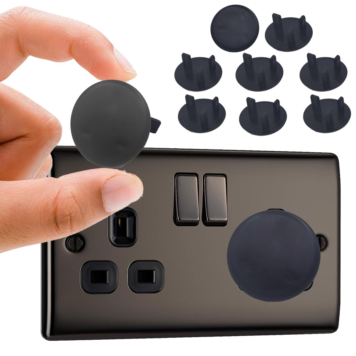 10 Pack Plug Socket Covers UK, Child Baby Plug Socket Covers for Sockets UK