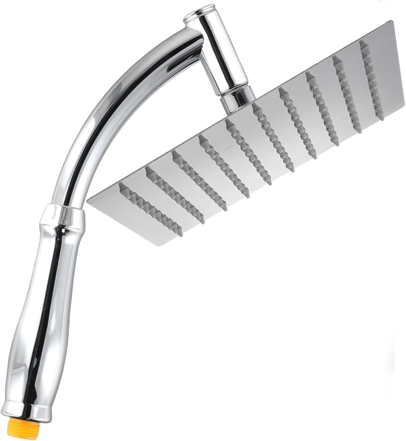 Square Rainfall Shower Head with Extension Arm - High Pressure Rain Shower Heads and Handheld Shower Arm - 8 inch Large Waterfall Chrome Showerhead, Silver