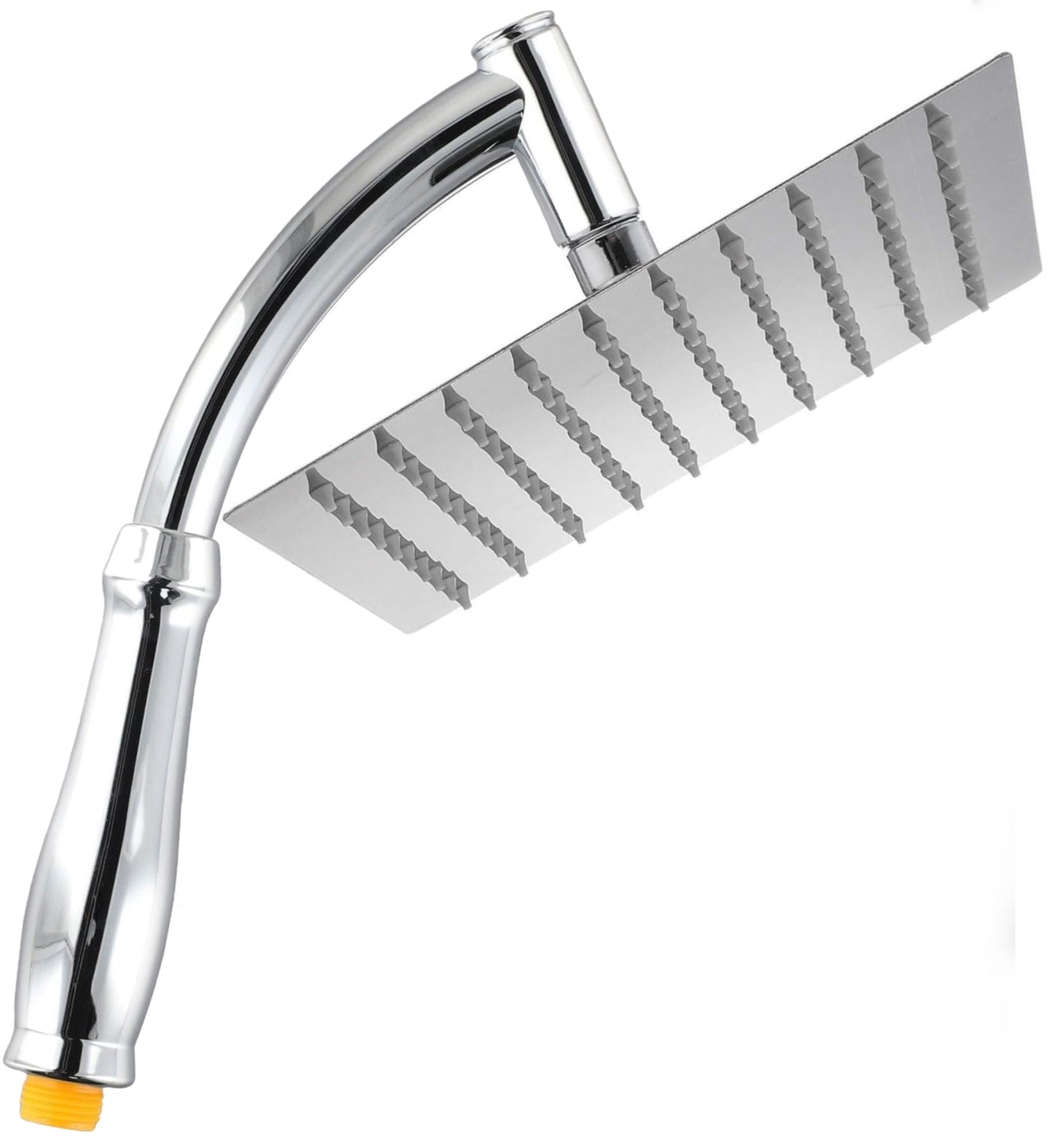 Square Rainfall Shower Head with Extension Arm - High Pressure Rain Shower Heads and Handheld Shower Arm - 8 inch Large Waterfall Chrome Showerhead, Silver