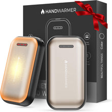 Hand Warmers Rechargeable 2 Pack - 6000mAh Magnetic Electric Hand Warmer with 3 Heat Up to 55°C, USB-C Charging, Pocket Heater for Outdoor, Camping, Raynauds, Winter Gifts for Women Men