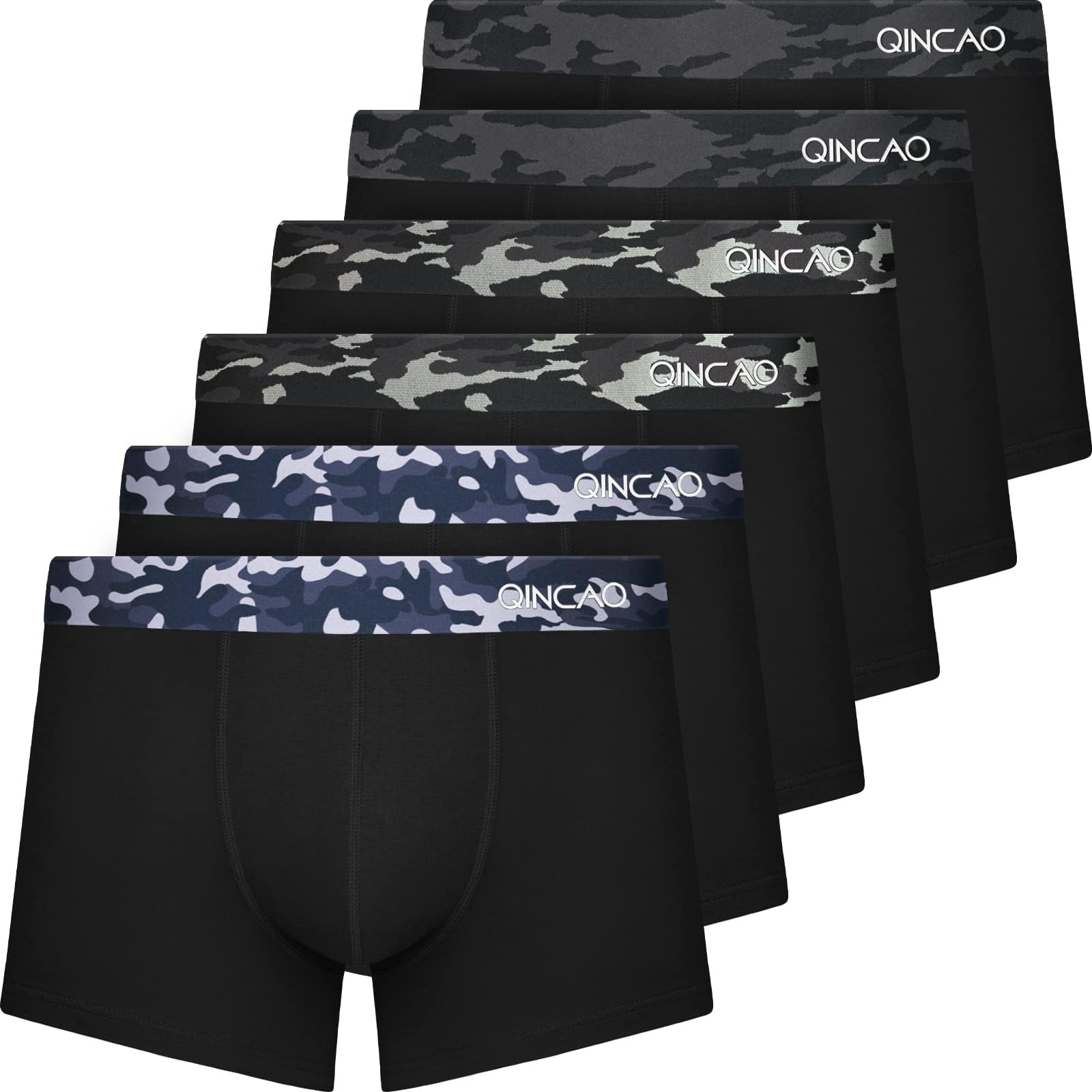 Boxer Shorts Mens 6 Pack, No Itchy Labels, Cotton Underwear Retro Trunks, Underwear Gift Set