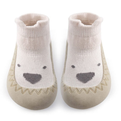 Toddler Sock Shoes Cute Baby First Walking Shoes Soft Sole with Grips for Boys Girls