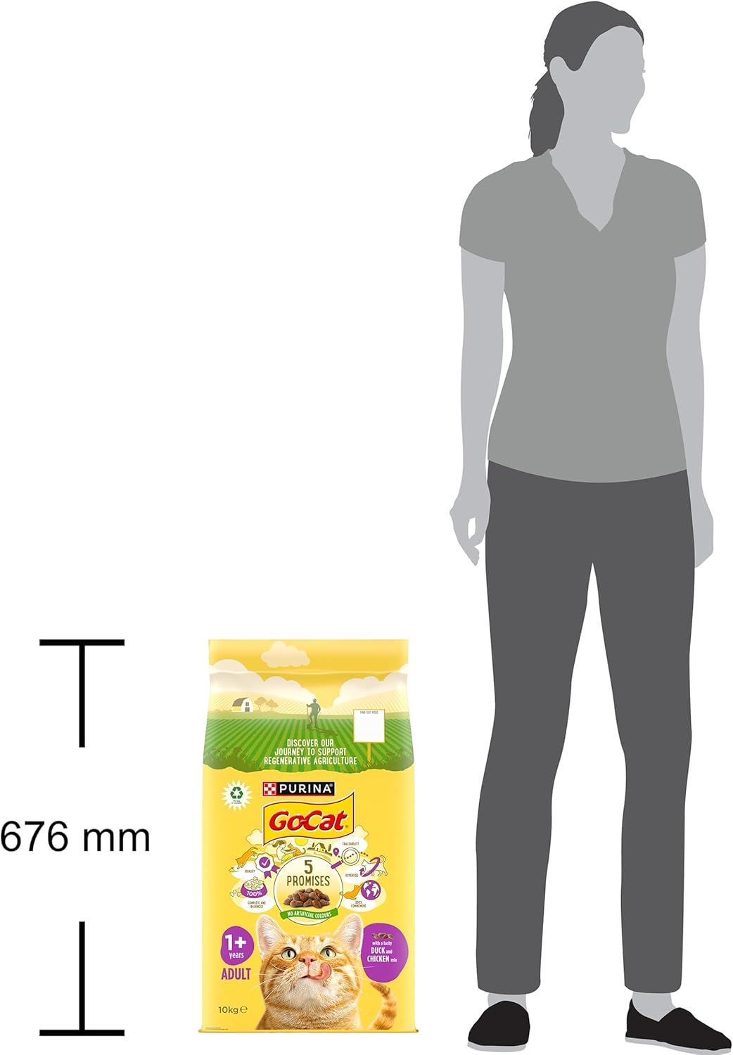 Go-Cat Adult Chicken & Duck Dry Cat Food 10kg (Packaging may vary)