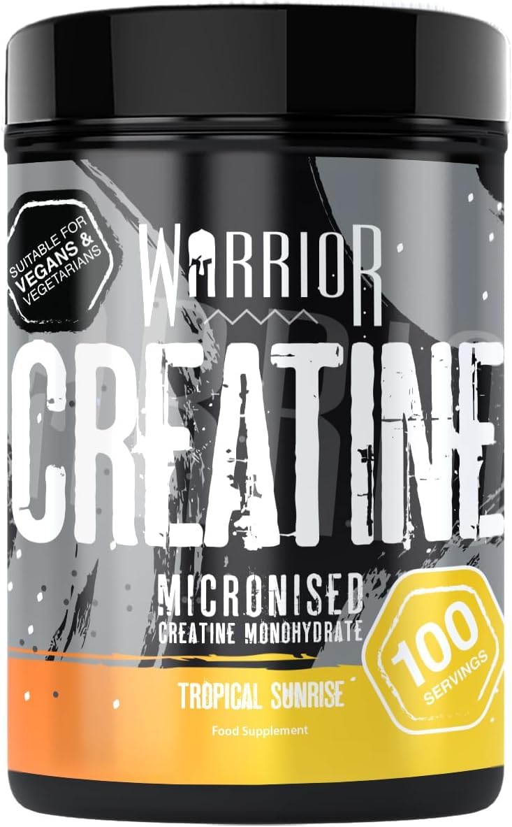 Warrior Creatine Monohydrate Powder – Micronised for Easy Mixing and Consumption – Proven to Improve Physical Performance / Recovery, 5g Servings (Unflavoured, 300g)