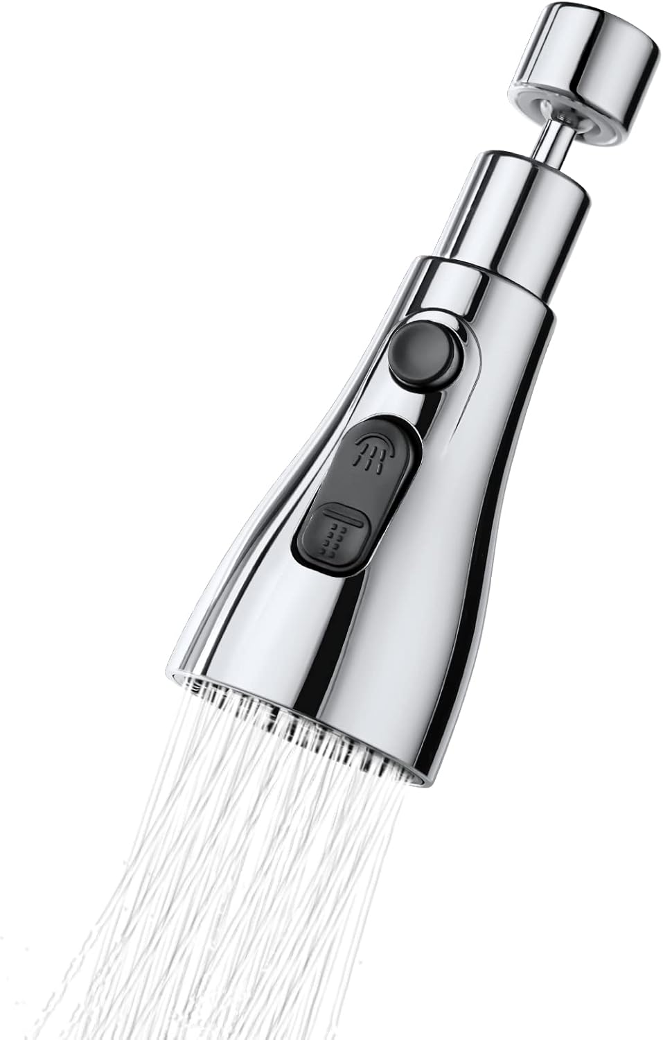 OSDUE Kitchen Tap Spray Head, 360° Swivel Spout, FM22 M24 Kitchen Sink Tap, Tap Faucet Attachment Spray with 3 Modes, Replacement Tap Bubbler Head Aerator,Tap Adapter Accessories,G1/2