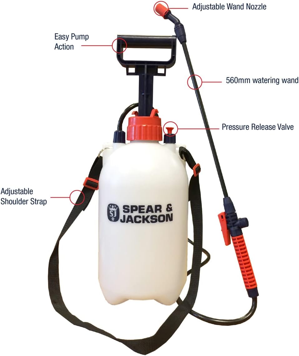 Spear & Jackson 5LPAPS 5 Litre Pump Action Pressure Sprayer