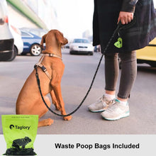Taglory Rope Dog Lead with Soft Padded Handle, 1.2 m Reflective Lead and Multi-Colour for Small Dogs, 1.0 cm, Black