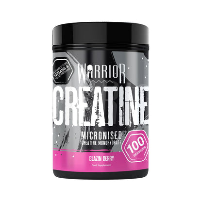 Warrior Creatine Monohydrate Powder – Micronised for Easy Mixing and Consumption – Proven to Improve Physical Performance / Recovery, 5g Servings (Unflavoured, 300g)