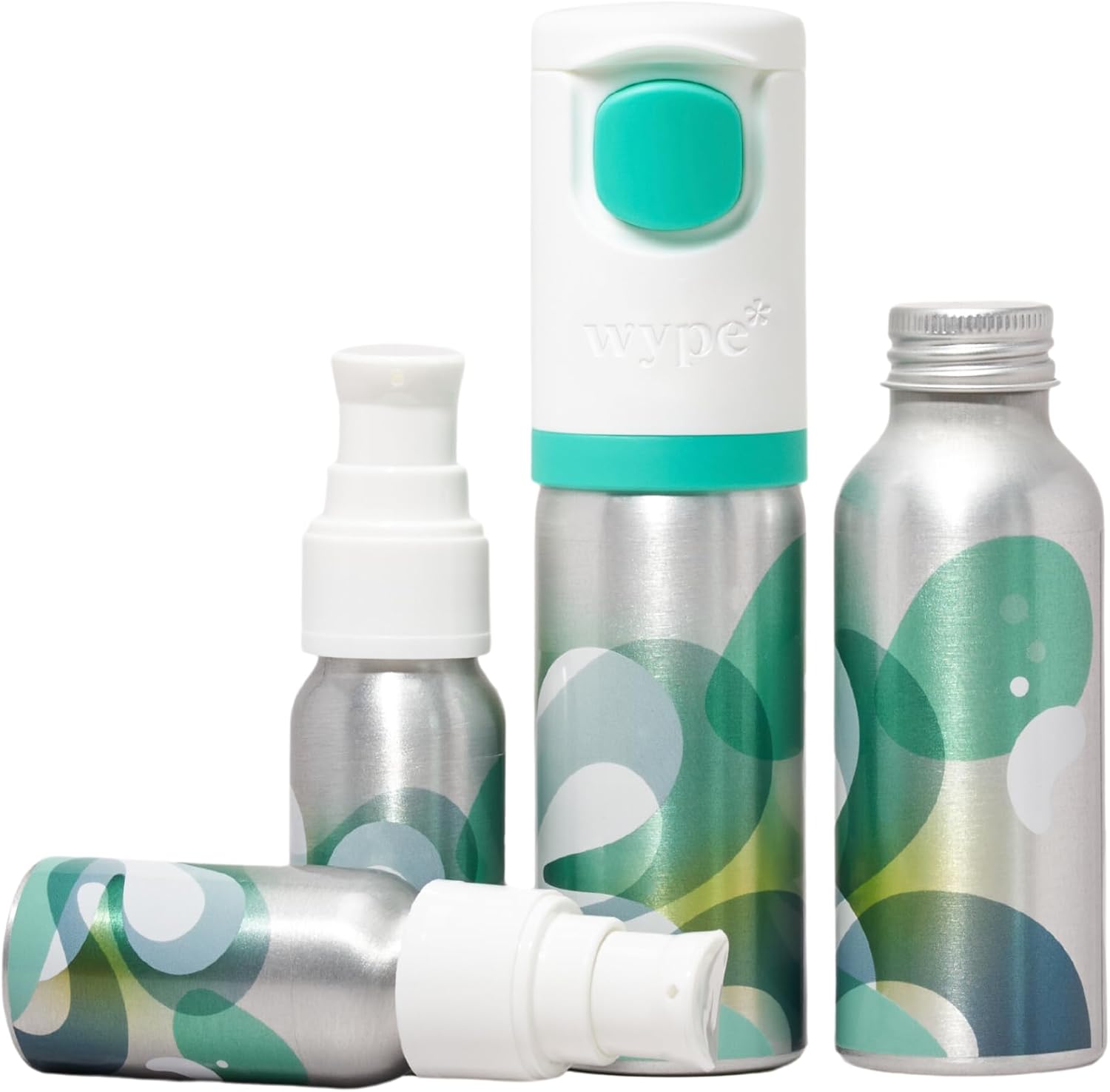 Wype | Home & Away Bundle | Toilet Roll Gel | Flushable Wet Wipe Alternative | Holiday Essentials | COSMOS Organic | 1 x Applicator, 2 x Refills (100ml), 2 x Mini (30ml)