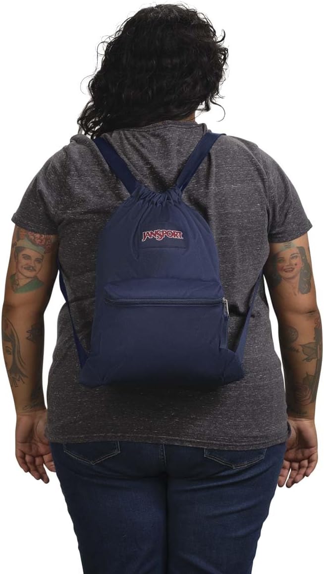 JANSPORT DRAWSACK Small Backpack, Navy (Blue)