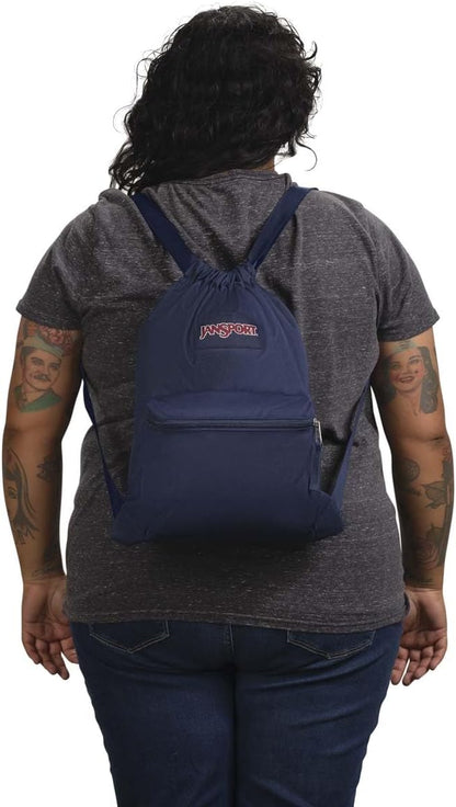 JANSPORT DRAWSACK Small Backpack, Navy (Blue)