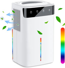 Dehumidifiers for Home-Dehumidifier Bedroom with Auto-Off,Quiet Energy-Saving Portable Small Dehumidifier with Auto Defrost & LED Lights,Sleep Mode,2.6L Mini Dehumidifiers for Bathroom,Office,RV-White