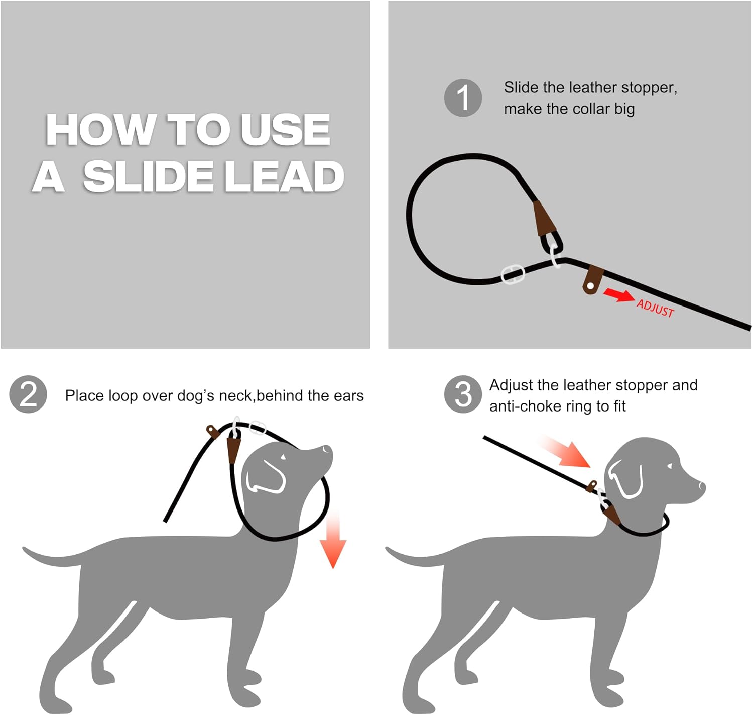 Fida Slip Rope Dog Lead | 1.8m, One-Size-Fits-All, Slip-On Rope Leash. Easy to Slip On, No Collar or Harness Needed. Durable & Weather Resistant Climbers Rope with Reflective Stitching (Green)