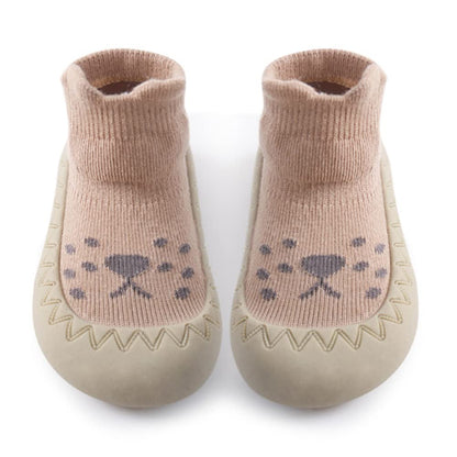 Toddler Sock Shoes Cute Baby First Walking Shoes Soft Sole with Grips for Boys Girls