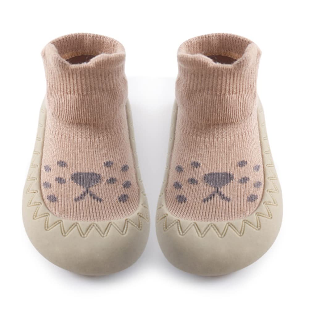 Toddler Sock Shoes Cute Baby First Walking Shoes Soft Sole with Grips for Boys Girls