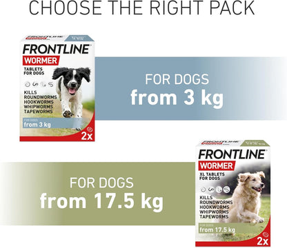 FRONTLINE WORMER - Worming Tablets for Dogs - 2 Tablets