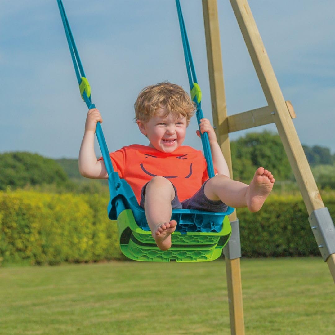 TP Toys, 4-in-1 Ajustable Swing Seat, Premium Outdoor Playground Swing Seat with Adjustable Ropes and Safety Strap, Weather-Resistant, ideal for Gardens and Playgrounds, 6 months - 8 years
