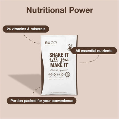 NUPO Diet Shake Chocolate – Premium diet shakes for weight management I Clinically proved meal replacement shake for weight control I 12 Servings I Very Low-Calorie Diet, GMO Free