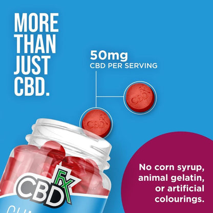 CBDfx 1500mg High Strength Mixed Berry CBD Gummies, 25mg per Gummy, Natural Sleep and Anxiety Support, Vegan Gummies No THC (60x Bottle)
